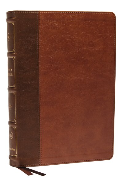 Front cover_KJV Holy Bible: Large Print Verse-by-Verse with Cross References, Brown Leathersoft, Comfort Print: King James Version (Maclaren Series)