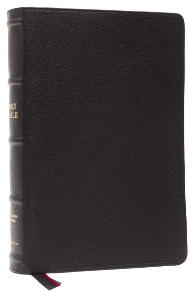 Front cover_KJV Holy Bible: Large Print Verse-by-Verse with Cross References, Black Premium Goatskin Leather, Comfort Print: King James Version (Maclaren Series)