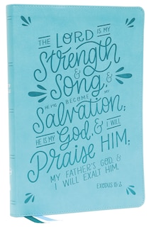 Couverture_Nkjv, Thinline  Bible, Verse Art Cover Collection, Leathersoft, Teal, Red Letter, Comfort Print