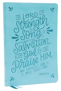 Couverture_Nkjv, Thinline Bible, Verse Art Cover Collection, Leathersoft, Teal, Red Letter, Thumb Indexed, Comfort Print