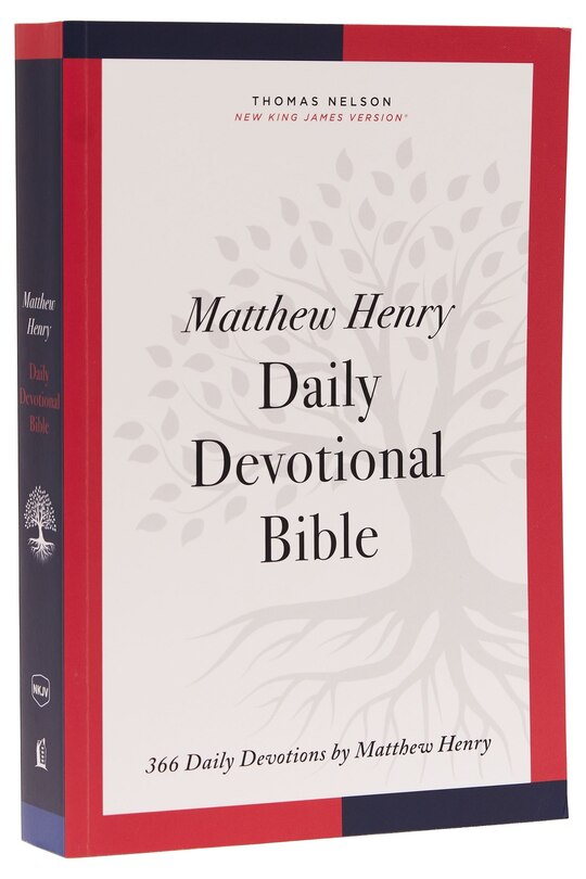 Nkjv, Matthew Henry Daily Devotional Bible, Paperback, Red Letter, Comfort Print: 366 Daily Devotions By Matthew Henry