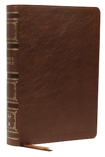 Front cover_Nkjv, Single-column Wide-margin Reference Bible, Leathersoft, Brown, Red Letter, Comfort Print