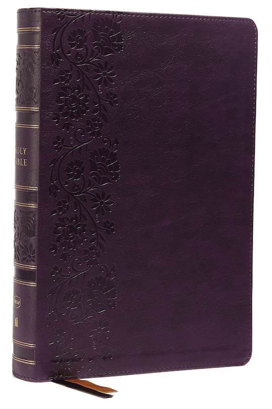 Couverture_Nkjv, Single-column Wide-margin Reference Bible, Leathersoft, Purple, Red Letter, Thumb Indexed, Comfort Print