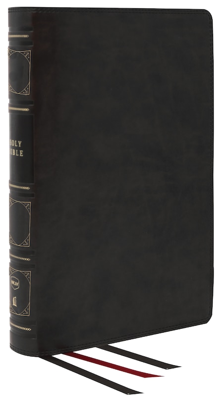 Front cover_Nkjv, Reference Bible, Classic Verse-by-verse, Center-column, Genuine Leather, Black, Red Letter, Thumb Indexed, Comfort Print