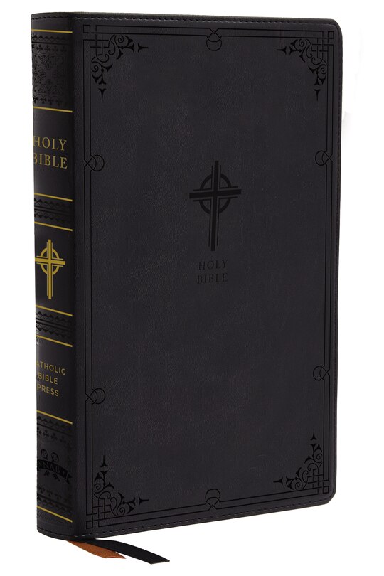Front cover_Nabre, New American Bible, Revised Edition, Catholic Bible, Large Print Edition, Leathersoft, Black, Thumb Indexed, Comfort Print