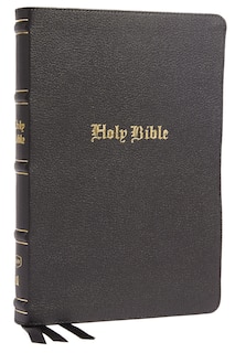 Front cover_KJV Holy Bible: Large Print Thinline, Black Genuine Leather, Red Letter, Comfort Print (Thumb Indexed): King James Version