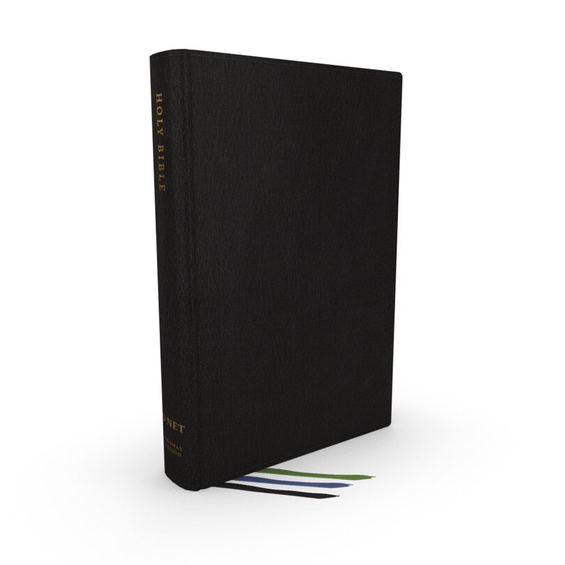Front cover_Net Bible, Thinline Large Print, Genuine Leather, Black, Comfort Print