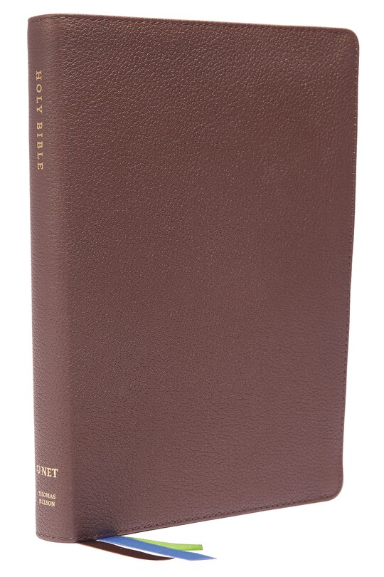 Couverture_Net Bible, Thinline Large Print, Genuine Leather, Brown, Thumb Indexed, Comfort Print