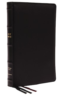 Front cover_KJV Holy Bible: Large Print Thinline, Black Goatskin Leather, Premier Collection, Red Letter, Comfort Print (Thumb Indexed): King James Version