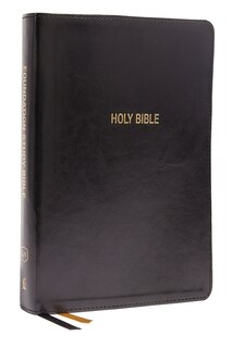 Couverture_Kjv, Foundation Study Bible, Large Print, Leathersoft, Black, Red Letter, Comfort Print