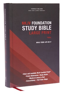 Front cover_Nkjv, Foundation Study Bible, Large Print, Hardcover, Red Letter, Thumb Indexed, Comfort Print