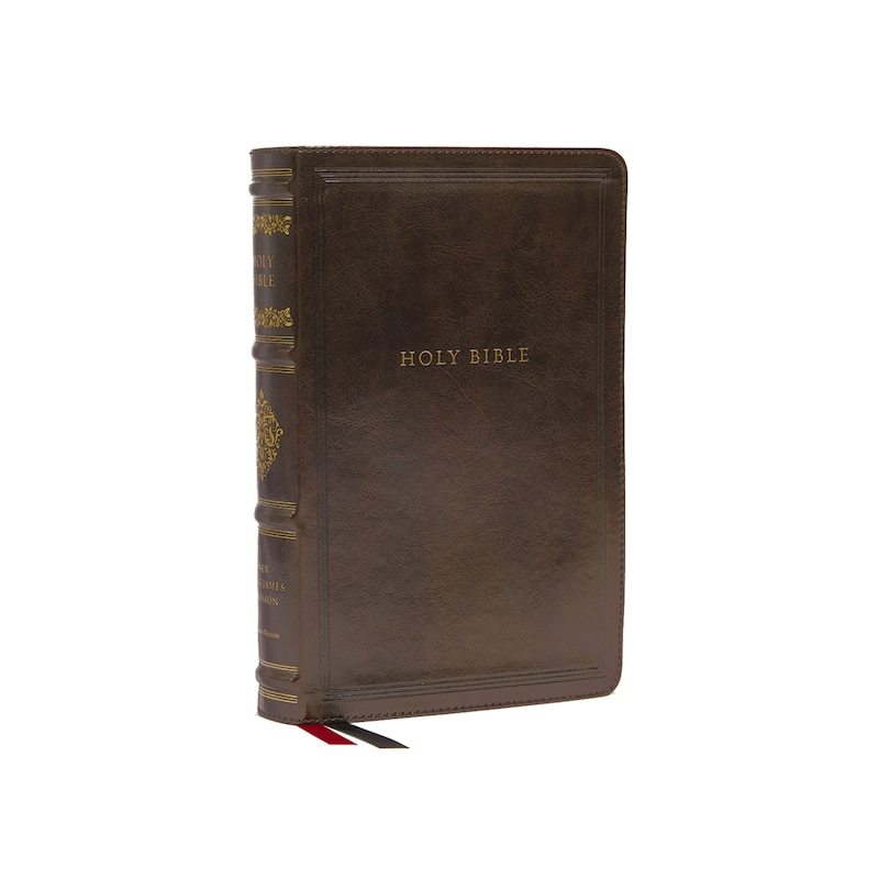 Nkjv, Personal Size Reference Bible, Sovereign Collection, Leathersoft, Brown, Red Letter, Comfort Print: Holy Bible, New King James Version