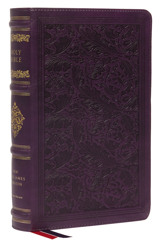 Front cover_Nkjv, Personal Size Reference Bible, Sovereign Collection, Leathersoft, Purple, Red Letter, Thumb Indexed, Comfort Print