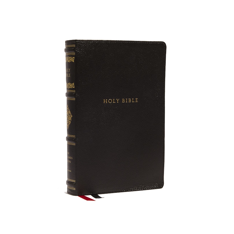 Couverture_Nkjv, Personal Size Reference Bible, Sovereign Collection, Genuine Leather, Black, Red Letter, Comfort Print