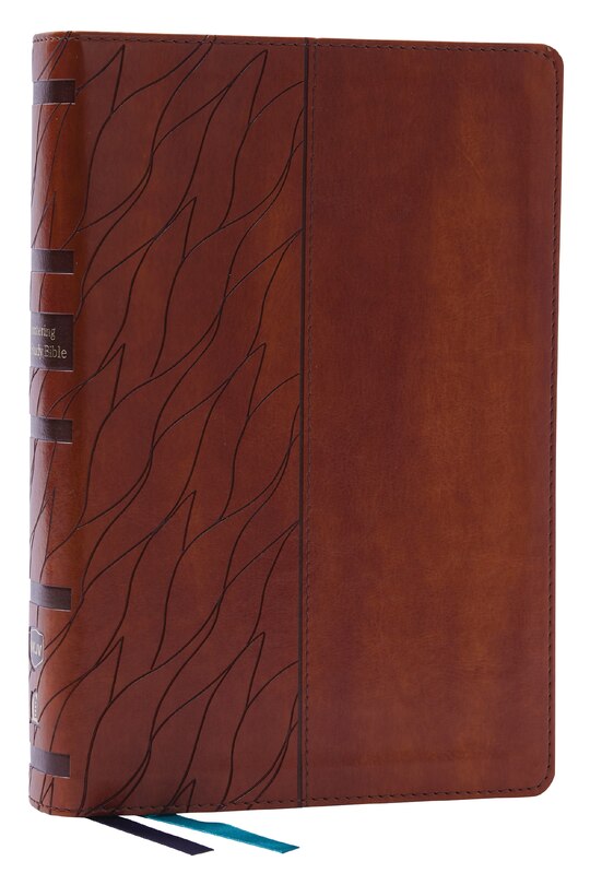 Couverture_Encountering God Study Bible: Insights from Blackaby Ministries on Living Our Faith (NKJV, Brown Leathersoft, Red Letter, Comfort Print)
