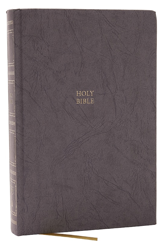 Couverture_KJV Holy Bible: Paragraph-style Large Print Thinline with 43,000 Cross References, Gray Hardcover, Red Letter, Comfort Print: King James Version