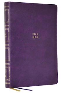 Front cover_KJV Holy Bible: Paragraph-style Large Print Thinline with 43,000 Cross References, Purple Leathersoft, Red Letter, Comfort Print (Thumb Indexed): King James Version