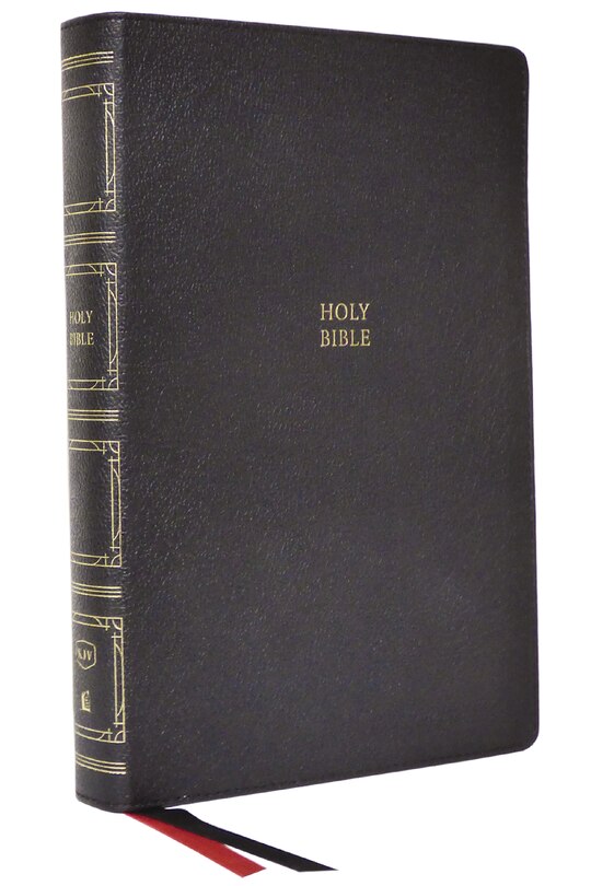 Front cover_KJV Holy Bible: Paragraph-style Large Print Thinline with 43,000 Cross References, Black Genuine Leather, Red Letter, Comfort Print (Thumb Indexed): King James Version
