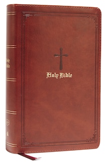 Front cover_KJV Holy Bible: Large Print Single-Column with 43,000 End-of-Verse Cross References, Brown Leathersoft, Personal Size, Red Letter, Comfort Print: King James Version
