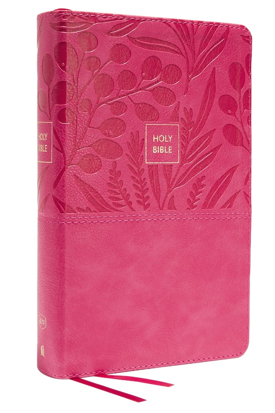 Front cover_KJV Holy Bible: Large Print Single-Column with 43,000 End-of-Verse Cross References, Pink Leathersoft, Personal Size, Red Letter, Comfort Print: King James Version