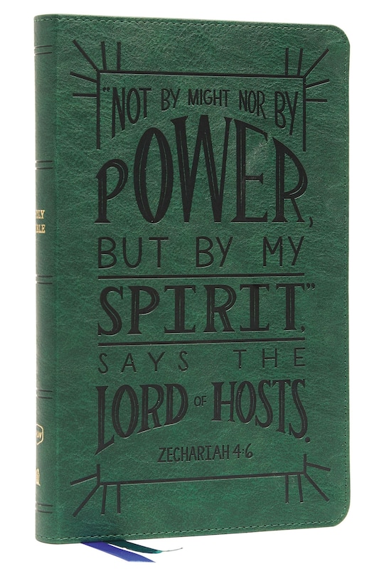 Front cover_Nkjv, Thinline Youth Edition Bible, Verse Art Cover Collection, Leathersoft, Green, Red Letter, Comfort Print