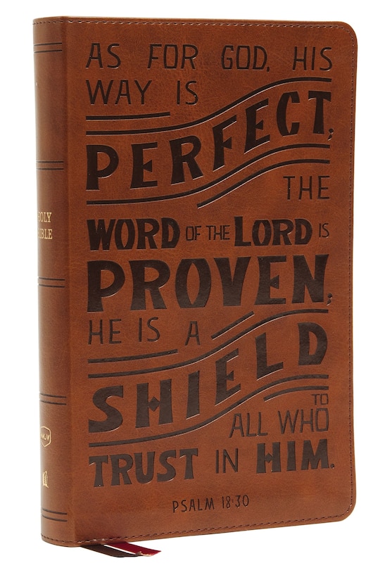 Front cover_Nkjv, Personal Size Reference Bible, Verse Art Cover Collection, Leathersoft, Tan, Red Letter, Thumb Indexed, Comfort Print