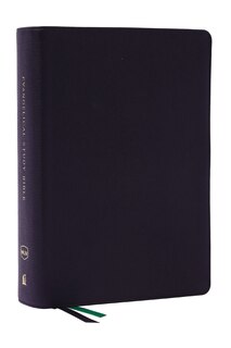 Front cover_Evangelical Study Bible: Christ-centered. Faith-building. Mission-focused. (NKJV, Black Genuine Leather, Red Letter, Thumb Indexed, Large Comfort Print)