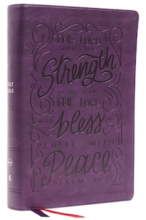 Couverture_Nkjv, Giant Print Center-column Reference Bible, Verse Art Cover Collection, Leathersoft, Purple, Red Letter, Comfort Print