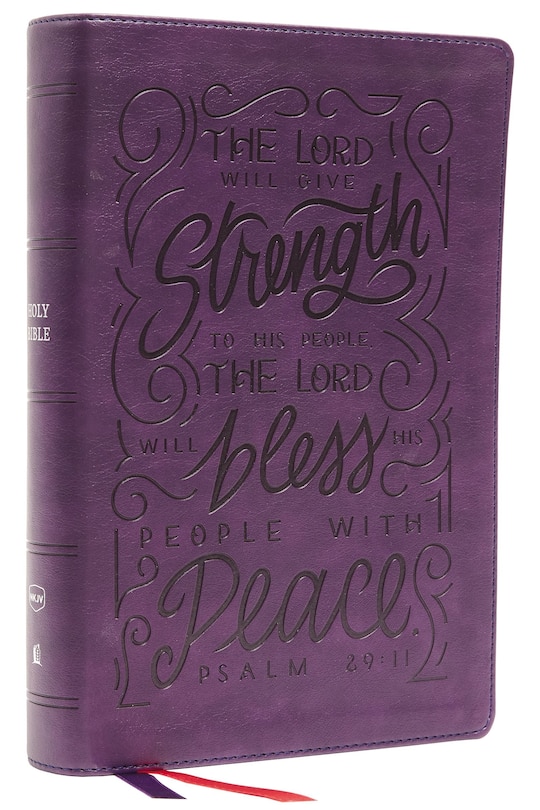 Couverture_Nkjv, Giant Print Center-column Reference Bible, Verse Art Cover Collection, Leathersoft, Purple, Red Letter, Comfort Print