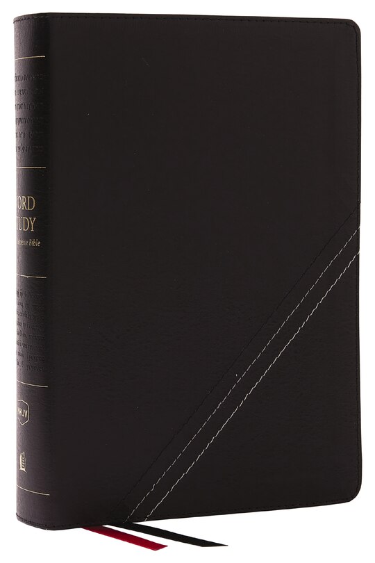 Front cover_Nkjv, Word Study Reference Bible, Bonded Leather, Black, Red Letter, Comfort Print