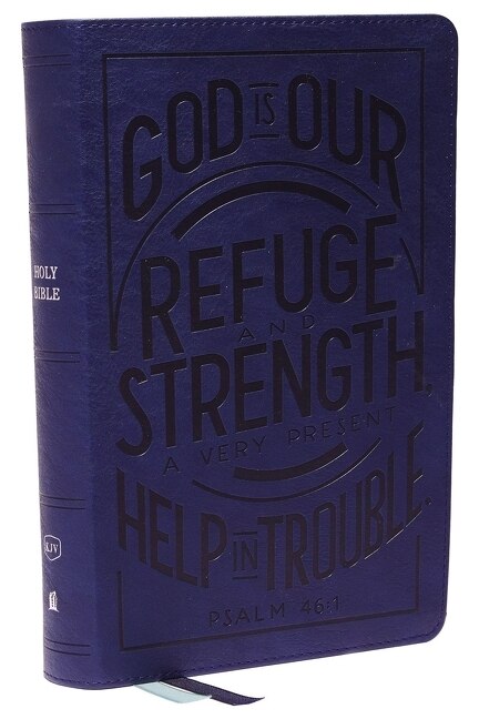 Couverture_KJV Holy Bible: Personal Size with Cross References, Blue Leathersoft, Red Letter, Comfort Print (Thumb Indexed): King James Version (Verse Art Cover Collection)