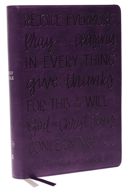 Front cover_KJV Holy Bible: Large Print with 53,000 Cross References, Purple Leathersoft, Red Letter, Comfort Print (Thumb Indexed): King James Version (Verse Art Cover Collection)