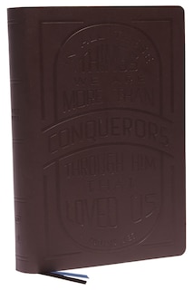 Front cover_KJV Holy Bible: Large Print with 53,000 Cross References, Brown Genuine Leather, Red Letter, Comfort Print: King James Version (Verse Art Cover Collection)