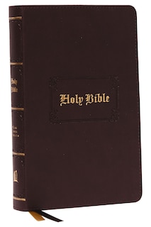 Front cover_KJV, Personal Size Large Print Reference Bible, Vintage Series, Brown Leathersoft, Red Letter, Thumb Indexed, Comfort Print