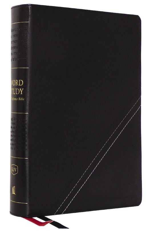 Front cover_Kjv, Word Study Reference Bible, Leathersoft, Black, Red Letter, Comfort Print