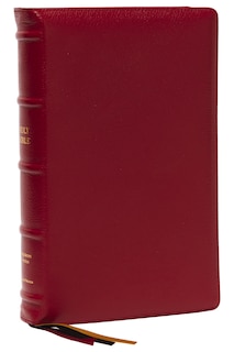 Front cover_KJV Holy Bible: Large Print Single-Column with 43,000 End-of-Verse Cross References, Red Goatskin Leather, Premier Collection, Personal Size, Thumb Indexed: King James Version