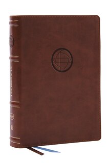 Front cover_Life in Christ Bible: Discovering, Believing, and Rejoicing in Who God Says You Are  (NKJV, Brown Leathersoft, Red Letter, Comfort Print)