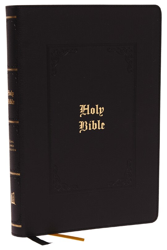 Couverture_KJV Holy Bible: Large Print with 53,000 Center-Column Cross References, Black Leathersoft, Red Letter, Comfort Print (Thumb Indexed): King James Version
