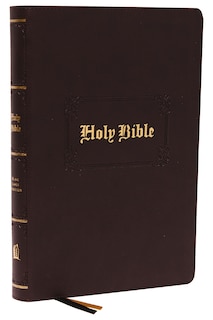 Couverture_KJV Holy Bible: Large Print with 53,000 Center-Column Cross References, Brown Leathersoft, Red Letter, Comfort Print: King James Version