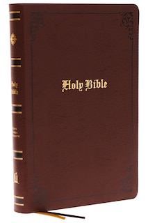 Front cover_KJV Holy Bible: Large Print with 53,000 Center-Column Cross References, Brown Bonded Leather, Red Letter, Comfort Print: King James Version