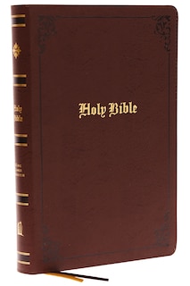 Front cover_KJV Holy Bible: Large Print with 53,000 Center-Column Cross References, Brown Bonded Leather, Red Letter, Comfort Print (Thumb Indexed): King James Version