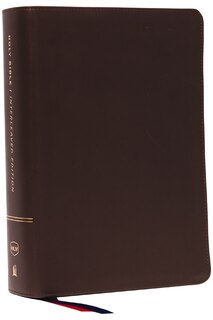 Couverture_Nkjv, Interleaved Bible, Journal Edition, Genuine Leather, Brown, Red Letter, Comfort Print