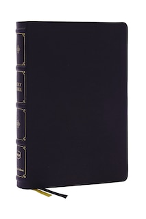 Front cover_NKJV, Large Print Thinline Reference Bible, Blue Letter, Maclaren Series, Leathersoft, Black, Thumb Indexed, Comfort Print