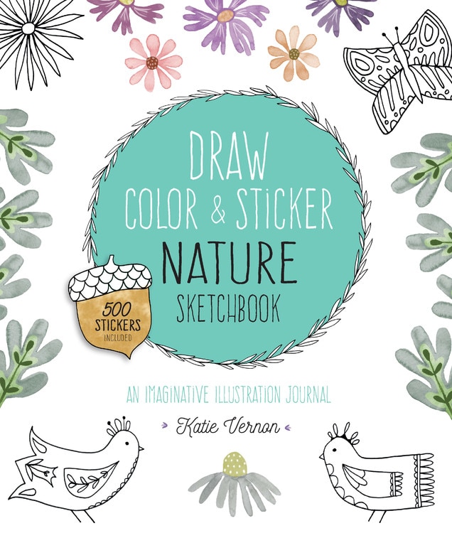 Couverture_Draw, Color, And Sticker Nature Sketchbook