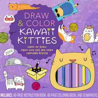Draw & Color Kawaii Kitties Kit by Editors Of Rock Point
