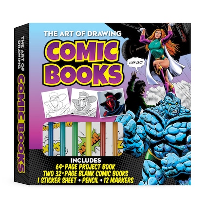 ART OF DRAWING COMIC BOOKS KIT: Learn To Draw Comic Book Characters And Create Your Own Comic Books