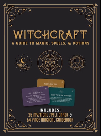 Witchcraft Kit: A Guide to Magic, Spells, and Potions - Includes: 25 Mystical Spell Cards and 64-page Magical Guidebook