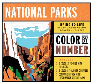Front cover_National Parks Color by Number Kit