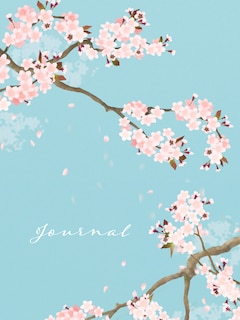 Front cover_Spring Cherry Blossoms Journal