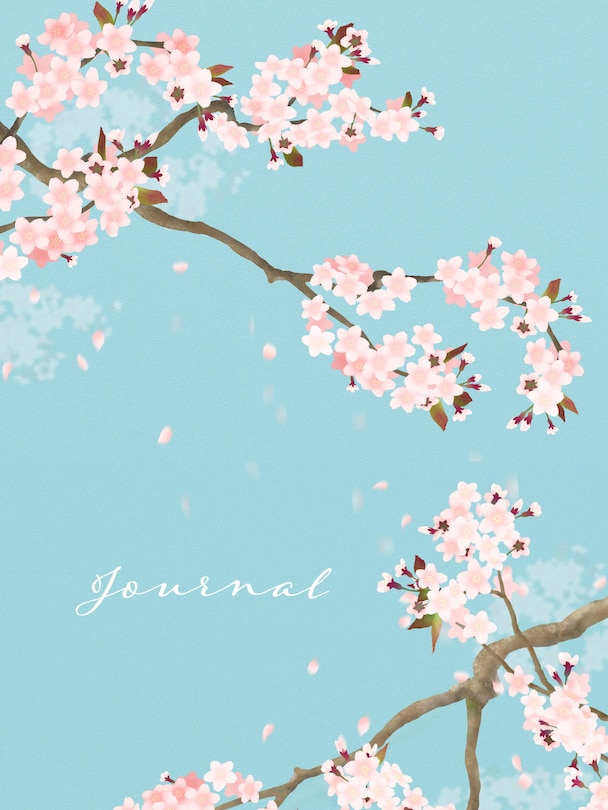 Front cover_Spring Cherry Blossoms Journal